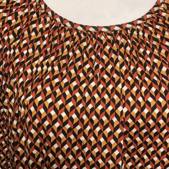 NWT MICHAEL Michael Kors Geo Easy Peasant Top Size Small - Picture 2 of 4
